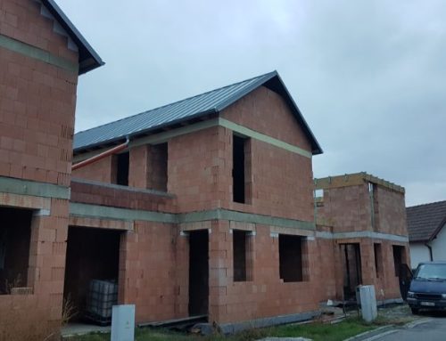 Výstavba RD v UH, založení patra