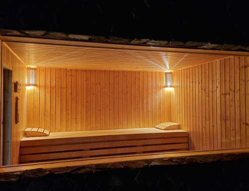 Výstavba soukromého wellnes vč. finské sauny vsazené do svahu
